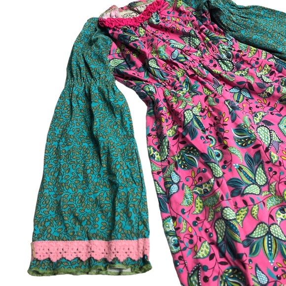 Girl’s flit & flitter dress / tunic size 4 pink and teal color - Picture 3 of 9